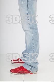 Calf blue jeans red boots photo reference of Regelio 0003